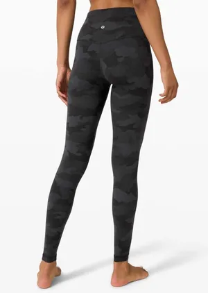 Lululemon Align Pant in dark gray camo print size 14 tall thumbnail 1