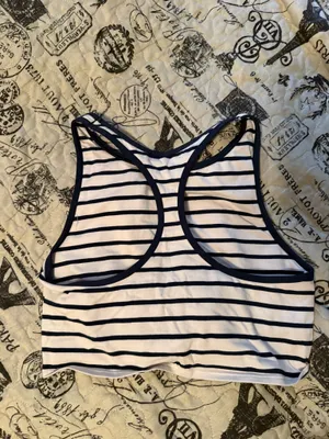 Aerie Striped Cropped Tank thumbnail 2