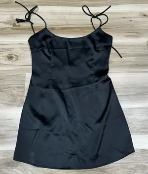Nasty Gal Black Tie Strap Mini Dress Women’s 2 thumbnail 1