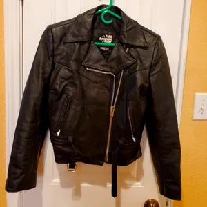 All American Rider Biker leather jacket Size 7/8 thumbnail 1