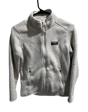 L.L.Bean Women’s Fleece Jacket Small Gray Full Zip Outdoor Casual thumbnail 1