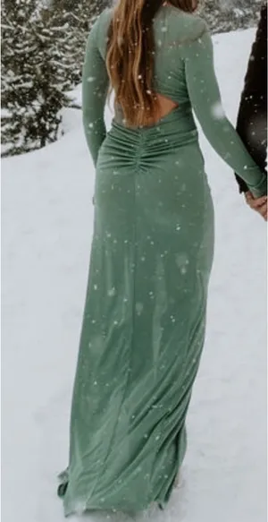 Katie May | Free People In A Mood Gown in Sage Green thumbnail 3