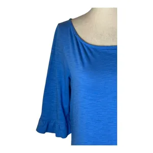 Lilly Pulitzer Dress Women Small Blue Pima Cotton Slub Knit Mini‎ Tee Boho thumbnail 5