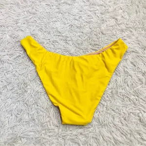 J‎ Crew Curved Waist Cheeky Bikini Bottom Yellow Size Medium thumbnail 3