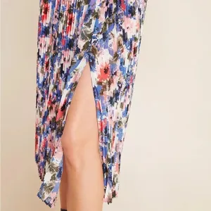 MISA LA Meadow Pleated Juliana‎ Midi Dress Long Sleeve Floral thumbnail 5