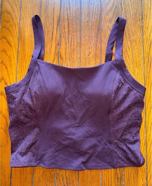 Lululemon Align Lace-Panel Tank Padded Black Plum Size XL/Size 12 NWT thumbnail 1