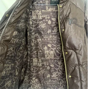 RocaWear 2000s Women's Brown Roc Out Puffer Jacket Y2K‎ Full Zip Small thumbnail 8