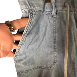 Torrid Feel The Fit Chambray Wide Leg Pull On Pants Drawstring Women 00 10 12 XL thumbnail 11