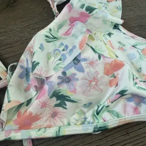 Abercrombie & Fitch‎ x Trevor Project Bikini Top SizeXXL Floral Ruffle Swim NWOT thumbnail 4