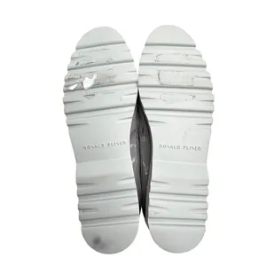 Donald Pliner Grey Leather Lizard Embossed Platform Loafers Shoes 8.5M thumbnail 9