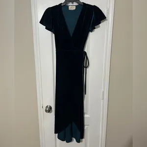 BHLDN Midnight Velvet Midi Dress thumbnail 3