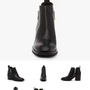 Steve Madden Black Leather Side-Zip Block Heel Ankle Boots thumbnail 2