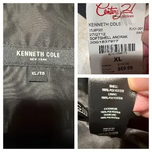 Kenneth Cole New York Women's Black Hooded Utility Parka Jacket - Size XL thumbnail 3