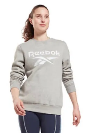 Reebok Identity Big Logo Fleece Crew Sweatshirt Sz L thumbnail 1