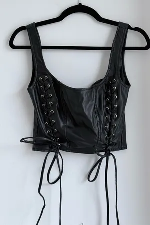 Pretty Little Thing Corset Top Black thumbnail 1