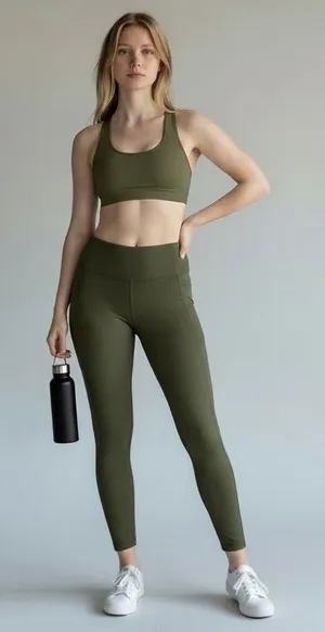 Vuori Olive Green Women's Active Leggings thumbnail 1