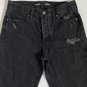 Old Navy Womens High Rise Slouchy Straight Distressed Black Cotton‎ Jeans Size 8 thumbnail 3