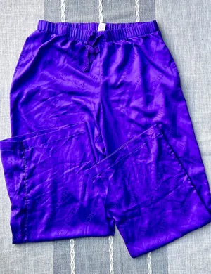 Victoria's Secret Purple Satin Pajama PJ Pants Women's S thumbnail 1