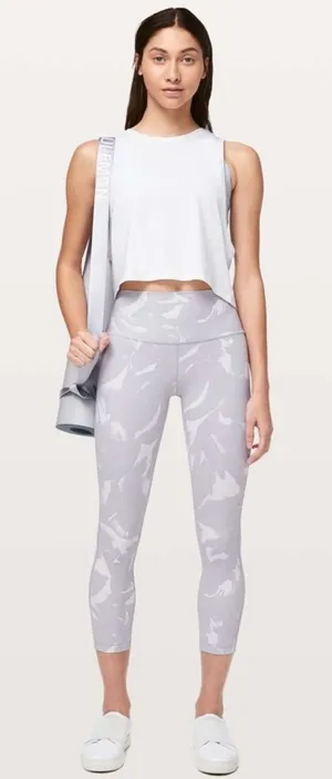 Lululemon Wunder Under High-Rise Tight 25" Flower Pop White Silver Lilac 2 thumbnail 1