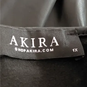 AKIRA Womens Mini Dress Size 1X Denim Faux Leather Party Going Out Y2K Revival thumbnail 6