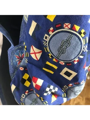 Sun N Sand Beach Cotton Anchor Backpack Red Blue thumbnail 8