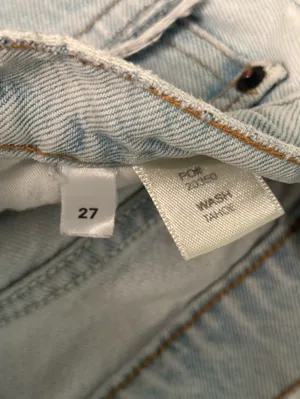 Reformation Jeans Cynthia High Rise Straight Leg Patch Jeans in Tahoe Wash thumbnail 6