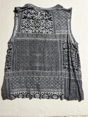Style & Co Women's Sleeveless Patchwork Print Blouse XXL thumbnail 7