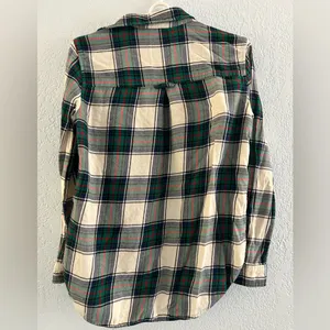 American Eagle Boyfriend Fit Plaid Flannel Shirt Size S 100% Cotton thumbnail 7