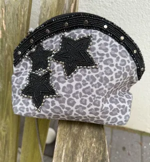 Mary Frances Wild Star Beaded‎ Grey Crossbody Bag B thumbnail 1