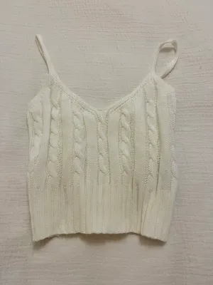 Boutique White Knit Top thumbnail 1