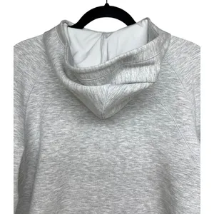 Lululemon Airwrap Modal Pullover Hoodie Heathered Core‎ Ultra Light Grey Size 6 thumbnail 5