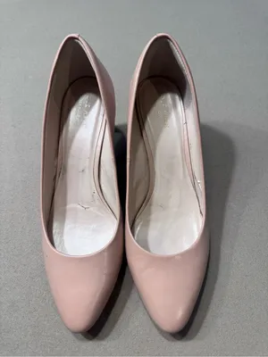 Cole Haan Nude Leather Mid Heel Pumps thumbnail 3