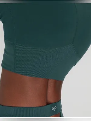 Lululemon Alo yoga High-Waist Alosoft Lounge Leggings midnight green large ribbed waist thumbnail 5