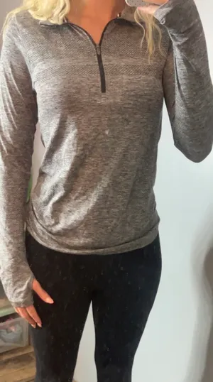 Nike Dri-Fit Women’s Long Sleeve Half-Zip Top thumbnail 1