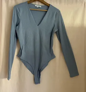 And Now This Light Blue Ribbed Top Size L thumbnail 1