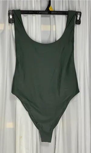 Aerie Olive Green Low Back One Piece Swimsuit Women’s Sexy Size M thumbnail 1