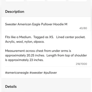 American Eagle Sweater Natural Oatmeal Oversized Cable knit Hoodie Womens XS S thumbnail 15