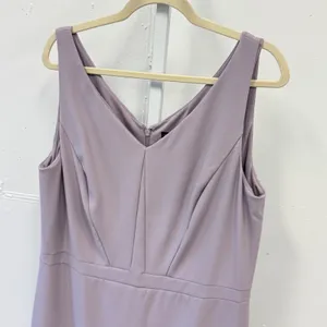 White House Black Market Lavender V-Neck Sheath Dress Size 16 Sleeveless Stretch thumbnail 3