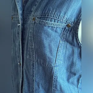 Vintage 80s 90s Hunt Club Denim Vest Retro women’s size M sz 8 10 thumbnail 3