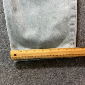 Levi's Low Pro Straight Jeans 29 Light‎ Wash Distressed Ripped Knee Y2K Style thumbnail 4
