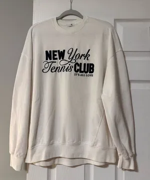 Woman’s Garage New York Tennis Club "It's All Love" Sweatshirt Pullover thumbnail 1