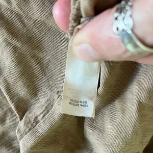 aerie Distressed oversized Crewneck Tee in Taupe Beige thumbnail 4