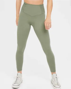 Green Smocked Leggings thumbnail 1