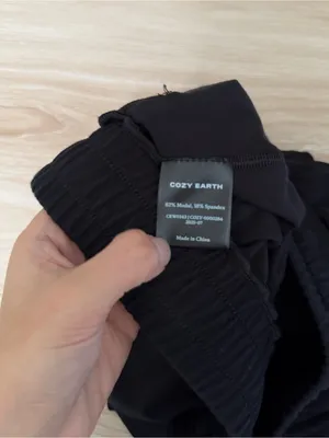 Cozy Earth Women's Small Studio Jogger Pants Mid Rise Black Modal Lounge Comfy thumbnail 6