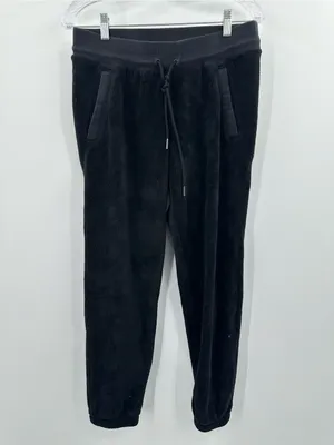 Athleta Cozy Karma Recover Black Sherpa Jogger Pants Size Small Women's thumbnail 2
