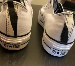 NWT Converse All Stars Lift Platform Sneakers - Women Size 9.5 - White and Black thumbnail 4