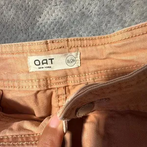 OAT New York High-Rise Wide-Leg Patch Pocket Jeans Raw Hem 8/29 Stretchy #1600 thumbnail 5