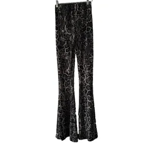 Show Me Your Mumu Snake Print Flare‎ Pants Black Grey Python Bell Bottoms XS thumbnail 2