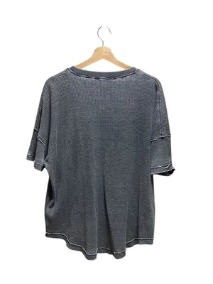 Sundance Oversized Waffle Knit Shirt Gray Size M Cottagecore Spring Boho Summer thumbnail 9