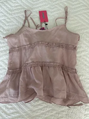 Edikted front tie tank Top lavender  thumbnail 2